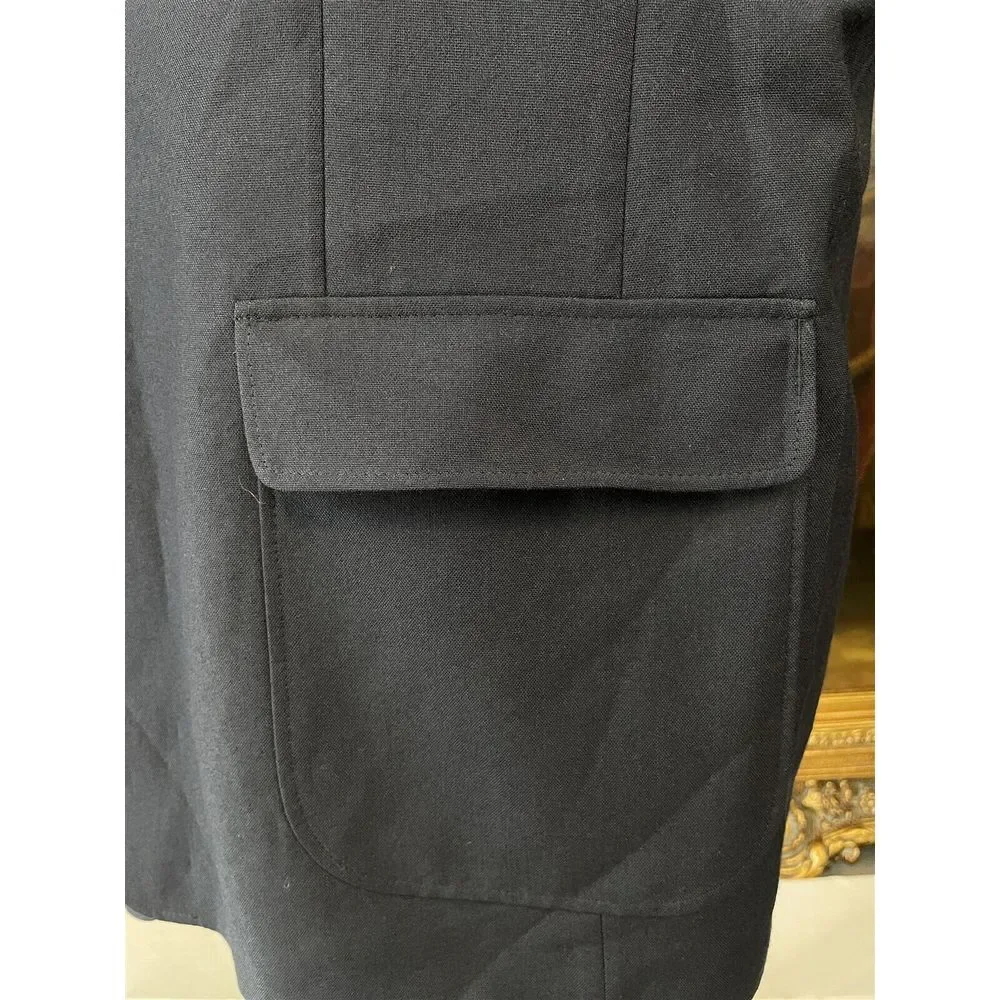 VTG David Taylor 52L Navy Wool Blend Hopsack Gold 2Btn Blazer Sport Coat Jacket‎